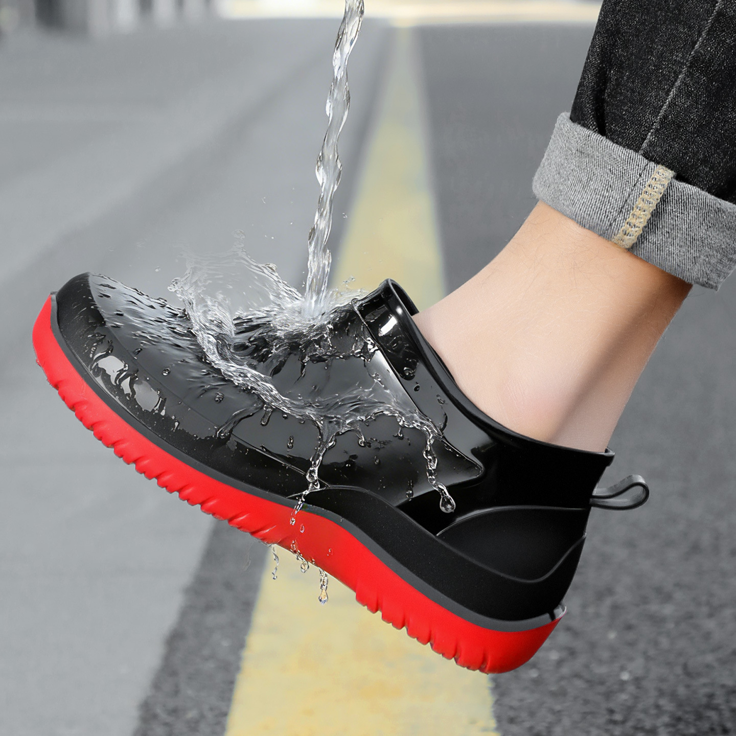 Rain boots Men's Waterproof Sh - Fishing Boots บทวิจารณ์และราคา