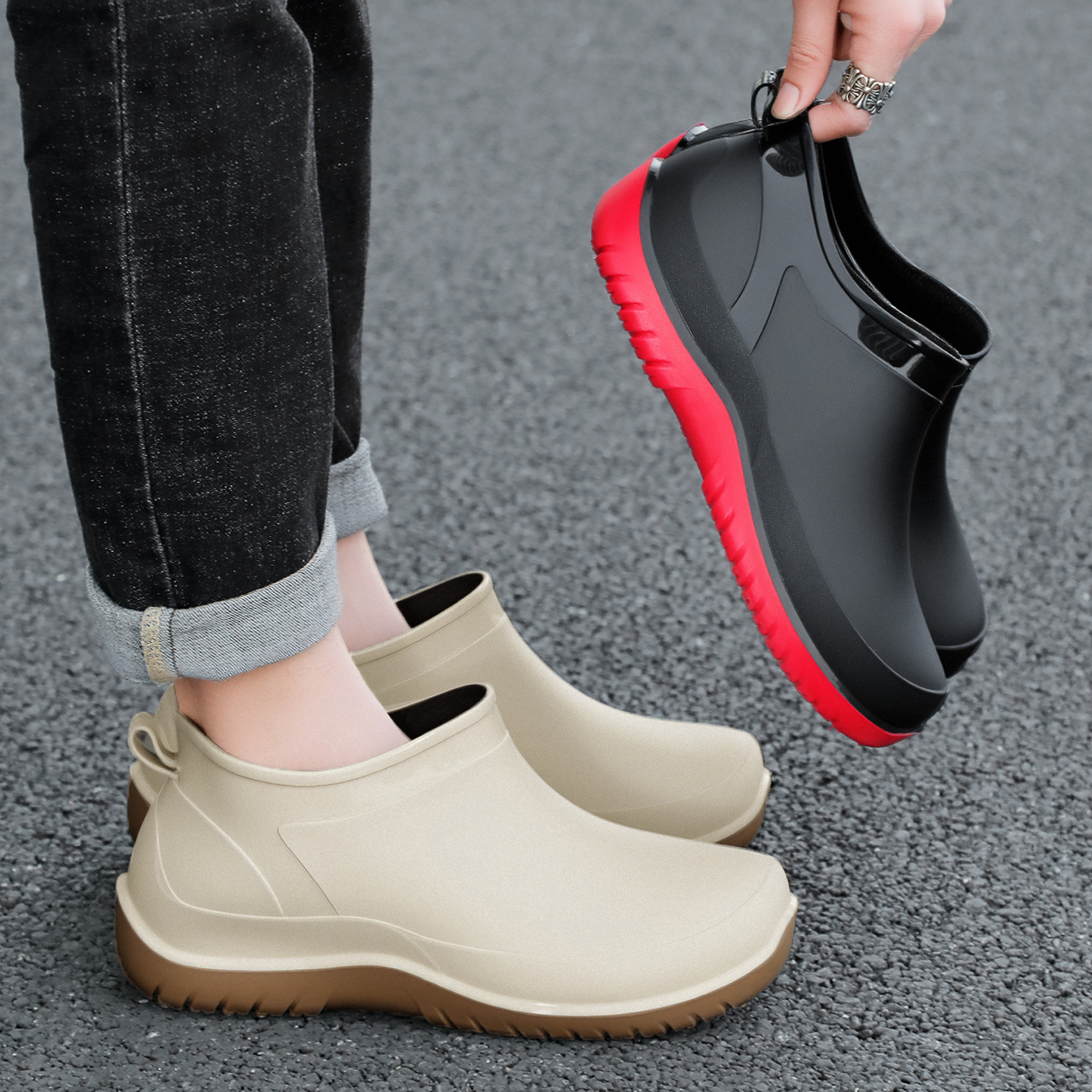 Rain boots Men's Waterproof Sh - Fishing Boots บทวิจารณ์และราคา