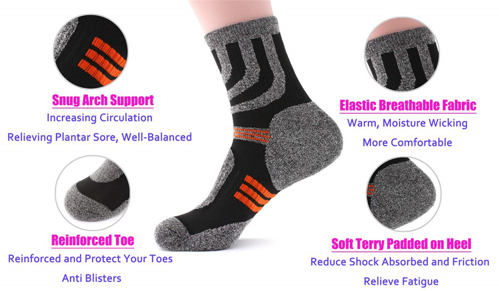 5 Pairs Socks Men Anti Blister - Fishing Socks บทวิจารณ์และราคา
