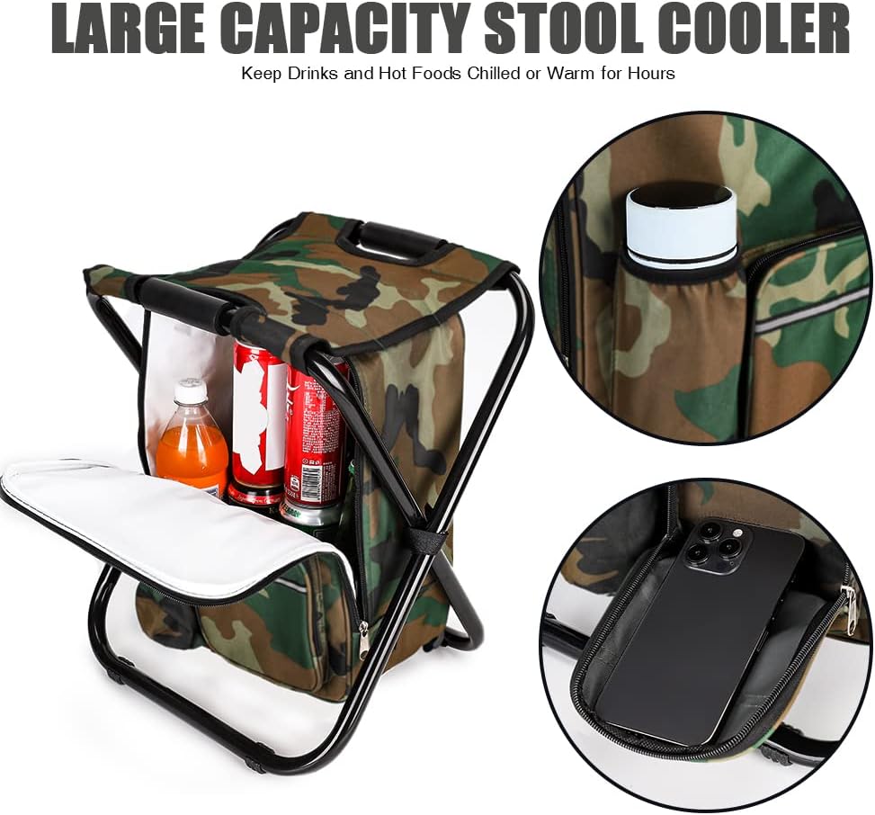 Portable Folding Camping Stool - Fishing Bag Waterproof บทวิจารณ์และราคา