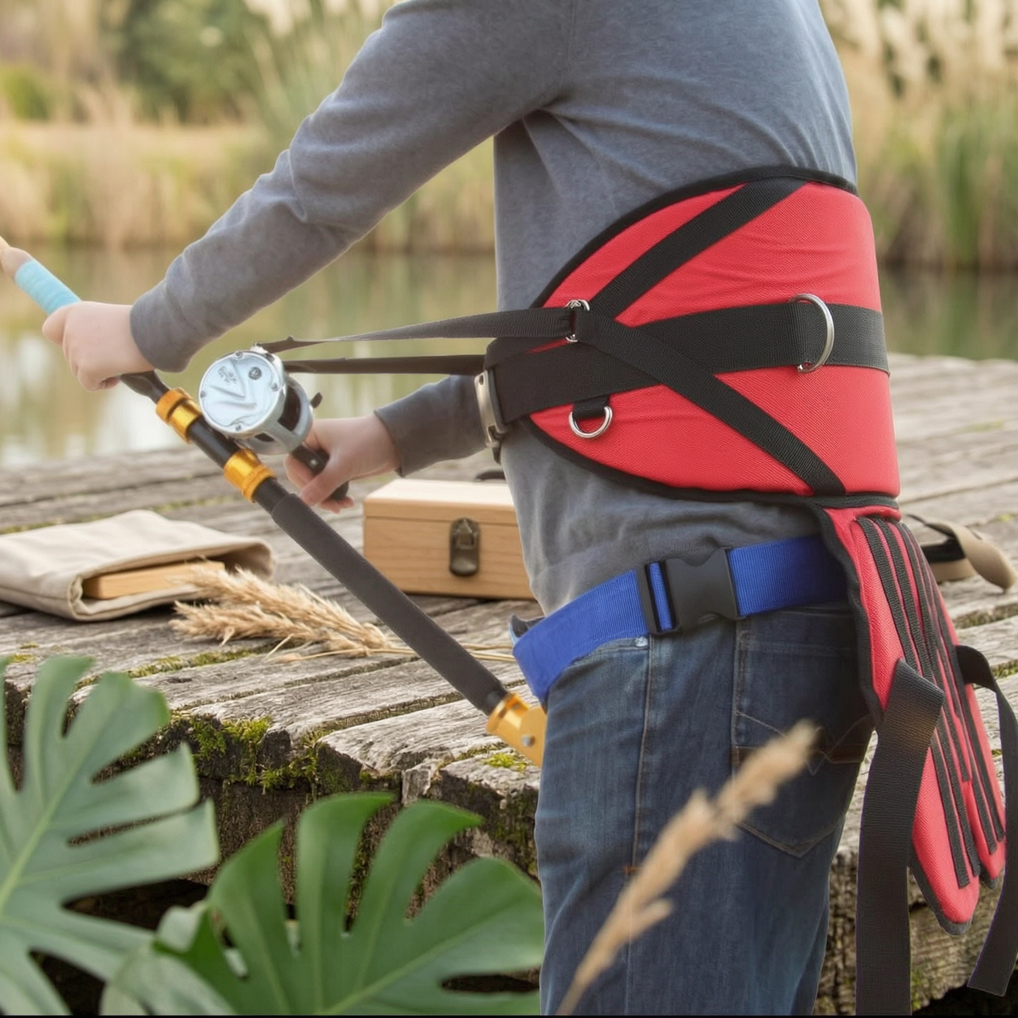 Fishing Waist Belt with Seat C - Fishing Belt บทวิจารณ์และราคา