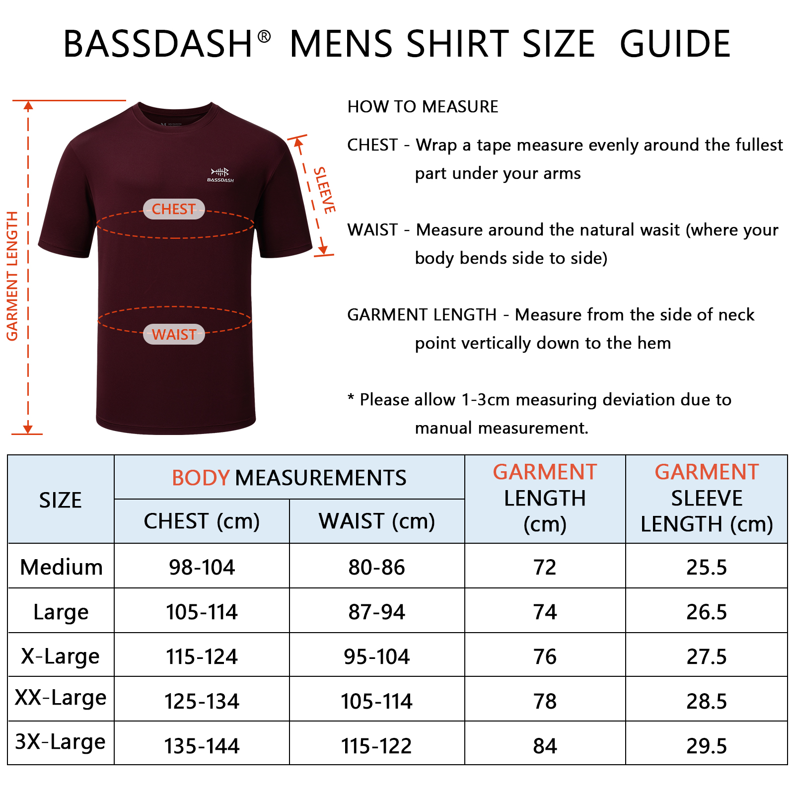 BASSDASH Men’s UPF 50+ Short S - Fishing Shirt Uv Protection บทวิจารณ์และราคา