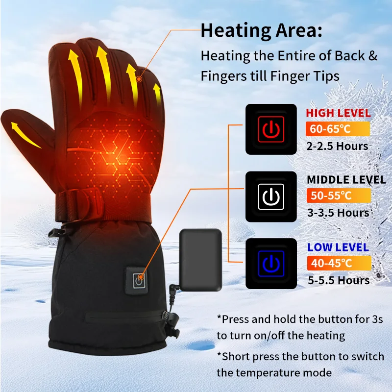 USB Rechargeable Heated Motorc - Fishing Gloves บทวิจารณ์และราคา