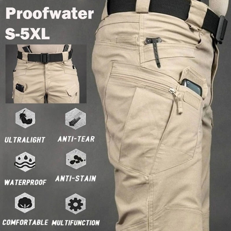 Men's Tactical Cargo Pants 6XL - Fishing Pants Waterproof บทวิจารณ์และราคา