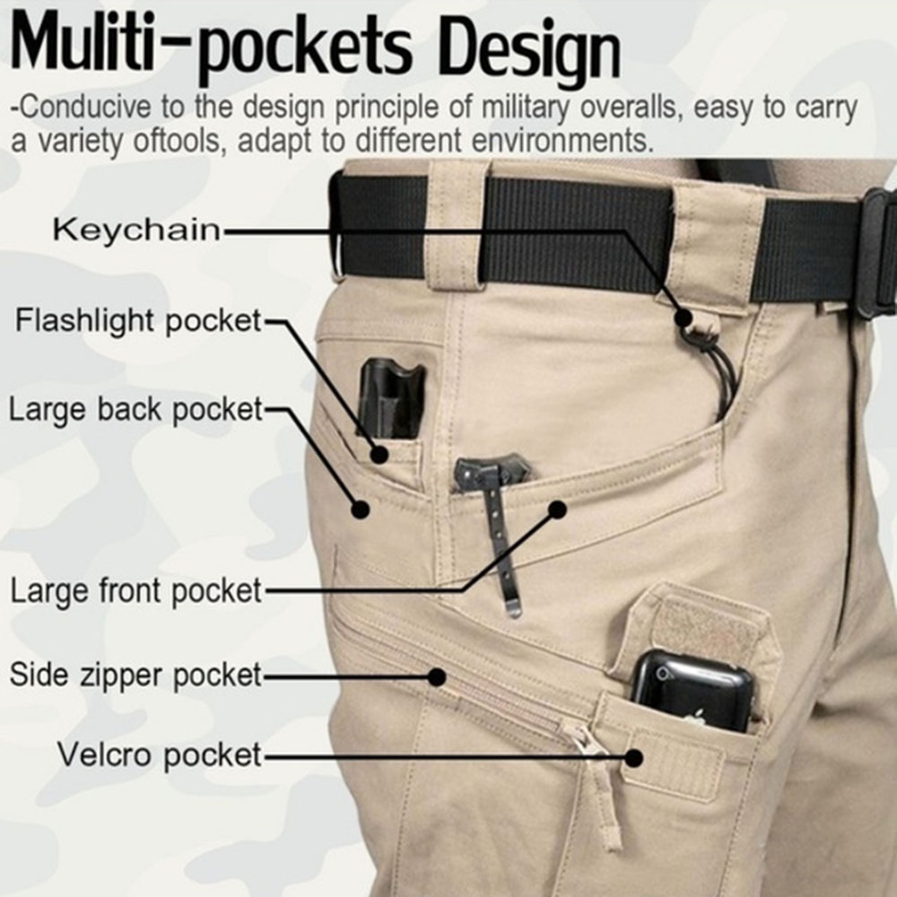 Men's Tactical Cargo Pants 6XL - Fishing Pants Waterproof บทวิจารณ์และราคา